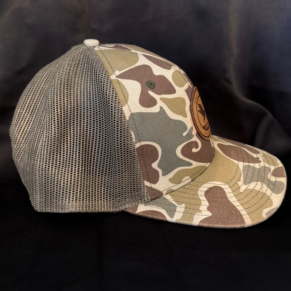 Dover Bluff Hat Company Camo Trucker Hat – Mesh Back – Adjustable Snapback